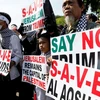 Biểu tình phản đối ở Indonesia. (Nguồn: Asian Correspondent)