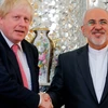 Ngoại trưởng Anh Boris Johnson và người đồng cấp nước chủ nhà Mohammad Javad Zarif. (Nguồn: AFP/Getty Images)