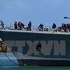 Tàu khu trục ARA Sarandi của hải quân Argentina tham gia tìm kiếm tàu ngầm ARA San Juan bị mất tích. (Nguồn: AFP/TTXVN)