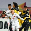 U23 Việt Nam ăn mừng sau chiến thắng U23 Qatar. (Nguồn: AFC)