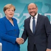 Thủ tướng Đức Angela Merkel và ông Martin Schulz. (Nguồn: limacharlienews)