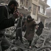Khung cảnh tang thương tại Đông Ghouta của Syria. (Nguồn: AFP)