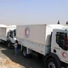 Đoàn xe cứu trợ người dân Syria. (Nguồn: AP)