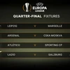 Kết quả bốc thăm vòng tứ kết Europa League. (Nguồn: UEFA)