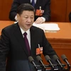 Chủ tịch Trung Quốc Tập Cận Bình phát biểu tại phiên bế mạc Kỳ họp thứ nhất Quốc hội Trung Quốc khóa XIII. (Nguồn: AFP/TTXVN)