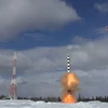 Hình ảnh Nga thử thành công động cơ gia tốc cho tên lửa Sarmat. (Nguồn: unian.net)