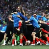 Croatia ăn mừng sau loạt sút luân lưu căng thẳng. (Nguồn: Getty Images)
