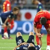 Bỉ (áo đỏ) ngược dòng đánh bại Nhật Bản. (Nguồn: Getty Images)