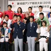 Các vận động viên đoàn thể thao Nhật Bản. (Nguồn: Kyodo)