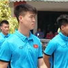 Olympic Việt Nam quyết giành trọn 3 điểm ở ngày ra quân. (Ảnh: Trần Chiến/Vietnam+)