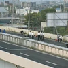 Hiện trường vụ tai nạn xe máy tại Nhật Bản. (Nguồn: japantoday)