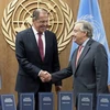 Ngoại trưởng Nga Sergey Lavrov đã thảo luận với Tổng thư ký Liên hợp quốc Antonio Guterres. (Nguồn: AP)