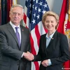 Bộ trưởng Quốc phòng Mỹ James Mattis (trái) và người đồng cấp Đức Ursula von der Leyen. (Nguồn: dw.com)