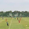 Đội tuyển Việt Nam đá giao hữu với Incheon.