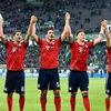 Niềm vui của các cầu thủ Bayern sau khi đánh bại Wolfburg. (Nguồn: ESPN)