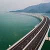 Cây cầu vượt biển dài nhất thế giới nối Hong Kong với đại lục. (Nguồn: AFP)