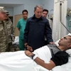 Một binh sỹ bị thương được điều trị trong bệnh viện. (Nguồn: dailysabah.com)