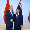 Thủ tướng Nguyễn Xuân Phúc gặp Thủ tướng Australia Scott Morrison. (Ảnh: Thống Nhất/TTXVN)
