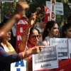 Phụ nữ Ấn Độ kêu gọi chống quấy rối tình dục. (Nguồn: AP)
