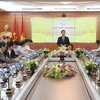Bộ trưởng Nguyễn Mạnh Hùng phát biểu khai mạc khóa học dành cho Giám đốc các Sở Thông tin và Truyền thông. (Nguồn: MIC)