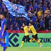 Malaysia (áo vàng) giành vé vào chung kết AFF Suzuki Cup 2018 sau khi hạ bệ Thái Lan. (Nguồn: Getty Images)