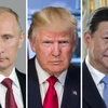 Tổng thống Nga Vladimir Putin, Tổng thống Mỹ Donald Trump và Chủ tịch Trung Quốc Tập Cận Bình. 