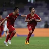 Quang Hải mở tỷ số cho tuyển Việt Nam. (Ảnh: afcasiancup)