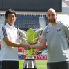 Huấn luyện viên Hajime Moriyasu của Nhật Bản và Felix Sanchez của Qatar. (Nguồn: AFC)
