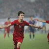 Đây cũng là bàn thắng thứ 2 mà Hà Đức Chinh có được tại vòng loại U23 châu Á 2020. (Ảnh: Trọng Đạt/TTXVN)