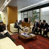 Phó Tổng thống Brazil Hamilton Mourao tiếp Phó Chủ tịch Quốc hội Việt Nam Uông Chu Lưu. (Ảnh: Hoài Nam/TTXVN)
