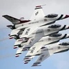 Máy bay chiến đấu F-16 Thunderbirds của Mỹ. (Ảnh: AFP/ TTXVN)
