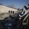 Mảnh vỡ máy bay của hãng hàng không Ukraine rơi tại khu vực Parand, phía nam Tehran, Iran. (Ảnh: THX/TTXVN)