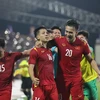 Hùng Dũng lập công giúp U23 Việt Nam chiến thắng. (Ảnh: Hoàng Linh/TTXVN)
