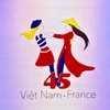 Logo kỷ niệm 45 năm thiết lập quan hệ ngoại giao Việt Nam-Pháp. (Ảnh: Nam Nguyễn/Vietnam+)