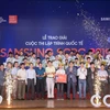 Trao giải cho các sinh viên đạt thành tích cao tại Cuộc thi Lập trình Quốc tế Samsung. (Nguồn: BTC)
