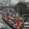 [Photo] Cửa ngõ Thủ đô tắc nghẽn khi người dân đổ về Hà Nội sau Tết