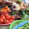 Giá cà chua tại một số chợ dân sinh Hà Nội tăng mạnh lên khoảng 50.000 đồng/kg. (Ảnh: Việt Anh/Vietnam+)