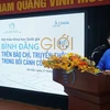 Tiến sỹ Dương Kim Anh, Phó Giám đốc Học viện Phụ nữ Việt Nam phát biểu tại Hội thảo. (Ảnh: Việt Anh/Vietnam+)