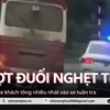 [Video] Nghẹt thở vụ xe khách liên tục húc vào đuôi xe cảnh sát tuần tra