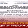 Báo cáo mới nhất về vụ "học sinh lớp 1 không được ăn liên hoan"