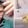 Xiubandrng và video sửa chữa bồn rửa tay bằng mì ăn liền (Nguồn: Odditycentral)