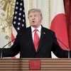 Tổng thống Mỹ Donald Trump tại một cuộc họp báo ở Nhật Bản ngày 27/5 (Ảnh: AFP/TTXVN). 