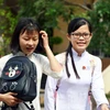 Môn thi Ngữ Văn được các thí sinh tại tỉnh Cà Mau đánh giá là hay, nhiều em làm bài tốt. (Ảnh: Huỳnh Thế Anh/TTXVN) 