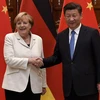 Thủ tướng Đức Angela Merkel và Chủ tịch Trung Quốc Tập Cận Bình. (Ảnh: DPA)