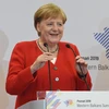 Thủ tướng Đức Angela Merkel phát biểu tại Hội nghị Tây Balkan. (Ảnh: AFP/TTXVN) 