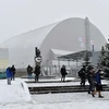 Công trình mái vòm thép tại Chernobyl. (Ảnh: AFP)