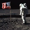 Nhà du hành vũ trụ Mỹ đặt chân lên Mặt Trăng. (Ảnh: Reuters) 