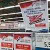 Siêu thị Hàn Quốc tẩy chay hàng Nhật Bản. (Ảnh: Reuters)