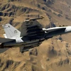 Một máy bay F/A-18E bay tập sa mạc Mojave. (Ảnh: Getty)