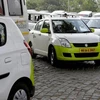 Các taxi chạy bằng điện tại Ấn Độ. (Ảnh: The Hindu)